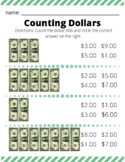 Counting Dollar Bills Functional Math Worksheets