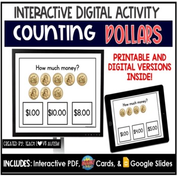 Preview of Counting Dollar Coins Task Cards