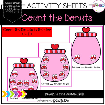 Preview of Valentine's Day Activity | Counting Donuts 
