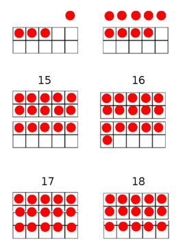 Counting Dot Number Cards 1-20 by Rebecca Flores | TPT