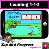 Counting Ducks 1-10 on Boom Cards™/ Subitising/Subitizing