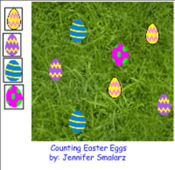 Preview of Interactive Counting Easter Eggs Smart Notebook