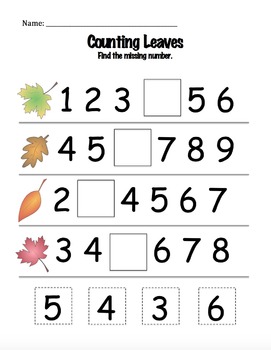 Counting Fall Leaves (0-5) by MrsButenschoen | Teachers Pay Teachers