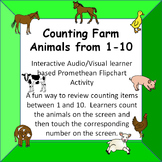 Counting Farm Animals  1-10  Fun Interactive Audio/Visual 