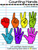 Counting Fingers Clip Art (Rainbow Colors)