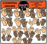 Counting Fingers Clip Art Bundle  {Educlips Clipart}