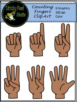Counting Fingers Clip Art Freebie