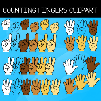 5 fingers clipart