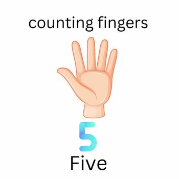 Counting Fingers Flashcards Up To 10 by The Super Kaya | TPT