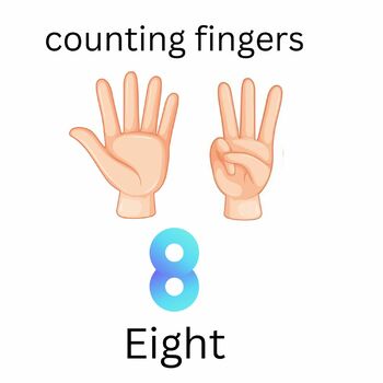 Counting Fingers Flashcards Up To 10 by The Super Kaya | TPT