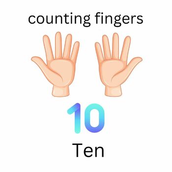 Counting Fingers Flashcards Up To 10 by The Super Kaya | TPT