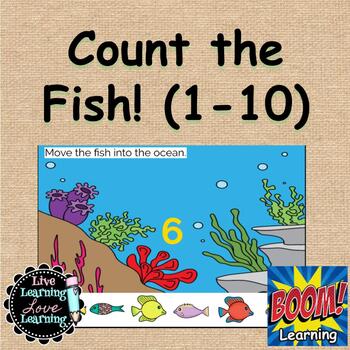 Preview of Counting Fish 1-10 | Boom Cards