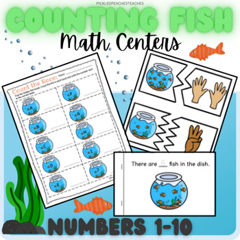 Preview of Counting Fish Bowls Math Centers Activity Bundle for Numbers 1-10