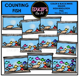 Counting Fish Clip Art Bundle  {Educlips Clipart}