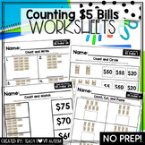 Counting Five Dollar Bills | Counting Money Worksheets | U