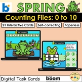 Counting Flies 0 to 10 Spring Frog BOOM Cards™ Digital