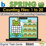 Counting Flies 1 to 20 Insects Spring Frog BOOM Cards™ Digital