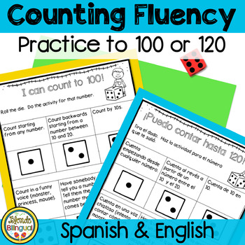 Preview of Counting Fluently to 100 and 120 in Spanish and English CCSS Aligned