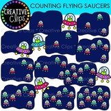 Counting Flying Saucers Clipart {Outer Space and Alien Cou