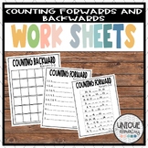 Counting Forward & Backward Worksheets Differentiated! (0-