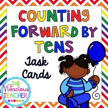 Preview of Counting Forward by Tens Task Cards