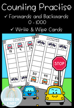 Preview of Counting Forwards/Backwards 0-1000 Write & Wipe Strips