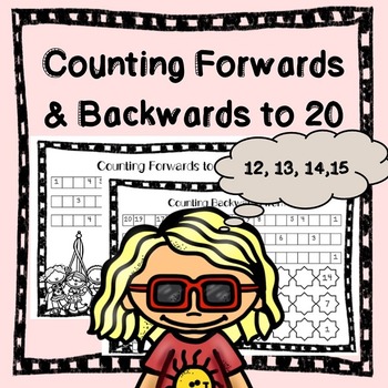 Preview of Counting Forwards and Backwards to 20 Freebie, fill in the gaps, worksheet fun