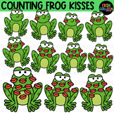 Counting Frog Kisses Clipart - Valentine's Day Counting