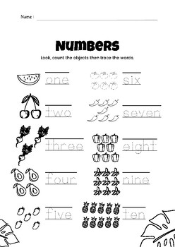 Counting Fruits Worksheet by Kattaleeya Srisai | TPT