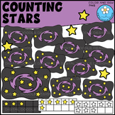 Counting Galaxy Stars Clipart with Ten Frames