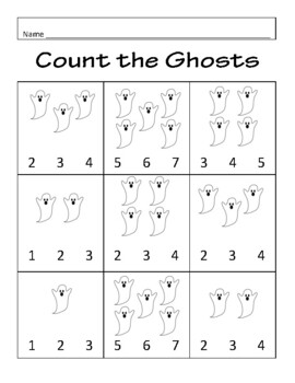 Preview of Counting Ghosts (counting 1-5)