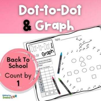 Preview of Counting & Graphing - Dot to Dot & Graph -  Count by 1s - Back To School