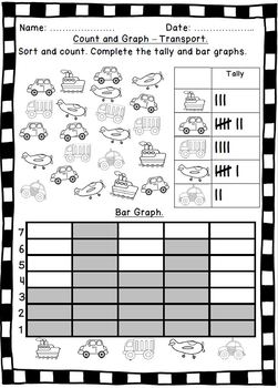 tally bar chart worksheets by 123 math teachers pay teachers