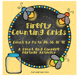 Counting Grids- Count by 1's to 20, 30, or 40- Fireflies