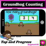Counting Groundhogs 1-10 on Boom Cards™/ Subitising/Subiti