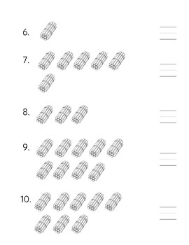Counting Groups of 10 Worksheet by Mrs Thompson Teaches | TpT