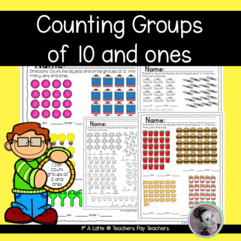 Preview of Counting Groups of Ten| Ten & Ones| Place Value| Ten & More