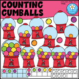 Counting Gumballs Clipart with Ten Frames