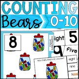 Counting Objects to 10 (Gummy Bears) - Task Cards, File Fo