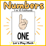FREE Counting Fingers Flash Cards from 1 to 10 for PreK & 