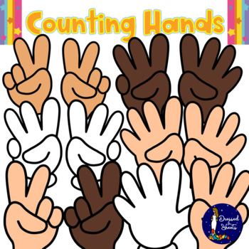 Preview of Counting Hands Clip Art