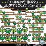 Counting Happy Shamrocks Clipart {St. Patrick's Day clipart}