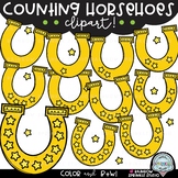 Counting Horseshoe Clipart {St. Patrick's Day clipart}