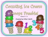 Counting Ice Cream Scoops Freebie Numbers 0-10