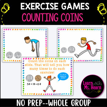 Preview of Counting /Identifying Coins & Money Warm Up Work Out | Google Slides Product