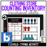Counting Inventory - Clothing Store (typing) Boom Cards