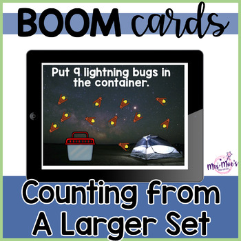 Preview of Counting Items from a Larger Set: Boom Cards: Camping