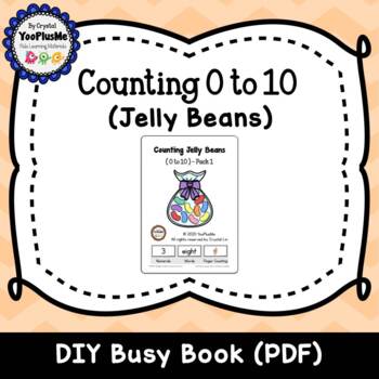 Preview of Counting Jelly Beans DIY Interactive Book Pack 1 (PDF)