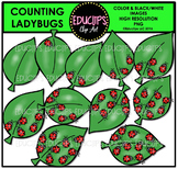 Counting Ladybugs Clip Art Bundle  {Educlips Clipart}