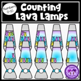 Counting Lava Lamps Clipart